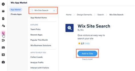 About Wix Site Search .